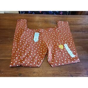 Cat And Jack Orange And White Polka Dot Slim Legging Elastic XL